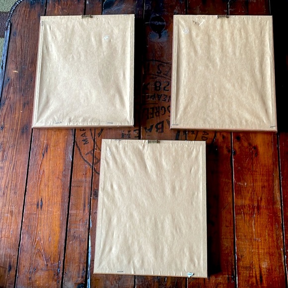 Lot of 3 Vintage Chinese Character Prints in Faux Bamboo Frames 11"x 9" - Picture 5 of 5